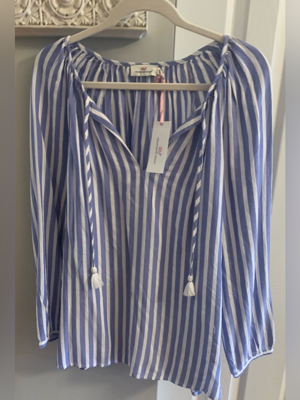 Vineyard Vines SAIL STRIPE SAVANNAH POPOVER in Marlin Stripe - M